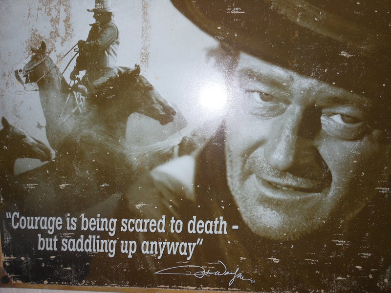 However, there were three cowboys who took the Duke's advice and saddled up this morning.