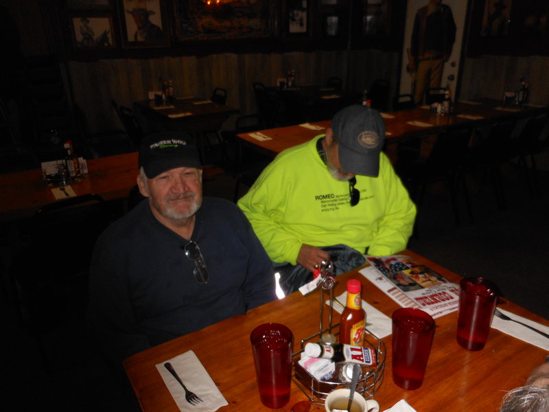 It took Swanee about 10 minutes to get his riding gear off so he could eat lunch.