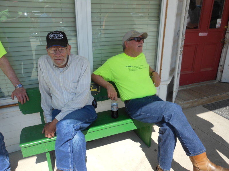 John sitting with Bucky, who looks pretty happy in his favorite place.