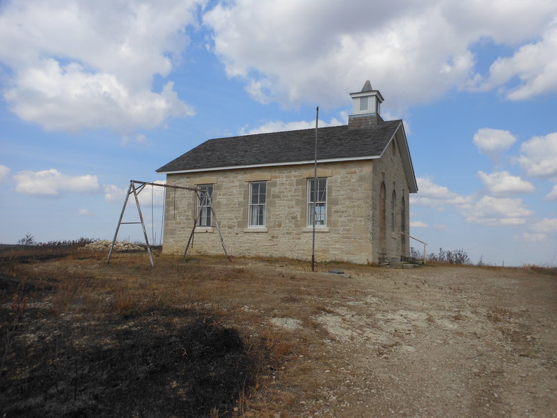On the way home I stopped at the National Tall Grass Prairie visitor center and enjoyed the displays.  I also couldn't resist touring the Lower Fox Creek one room schoolhouse that sits about a mile north of the ranch on a knoll with a beautiful view.