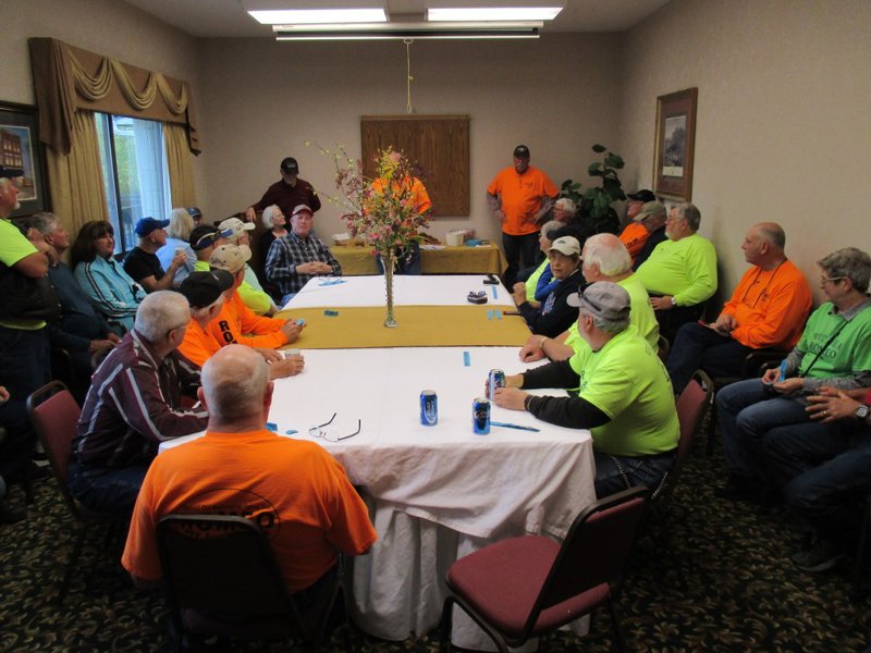 After supper across the street, we gathered in the motel meeting room.