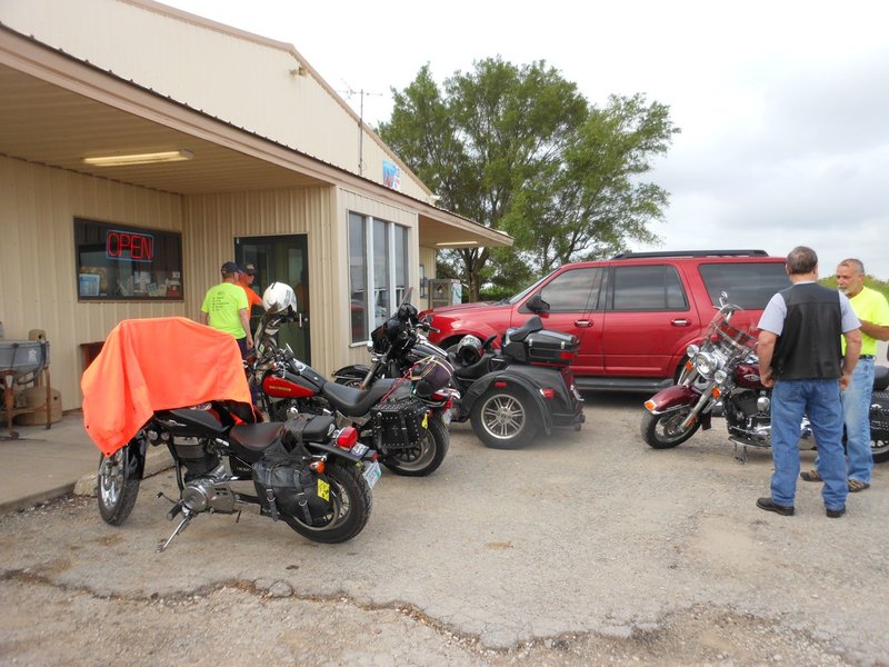 These guys found what little blacktop there was in the parking lot.