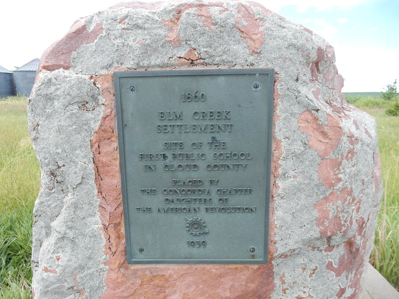 Historical marker at Ames, Kansas