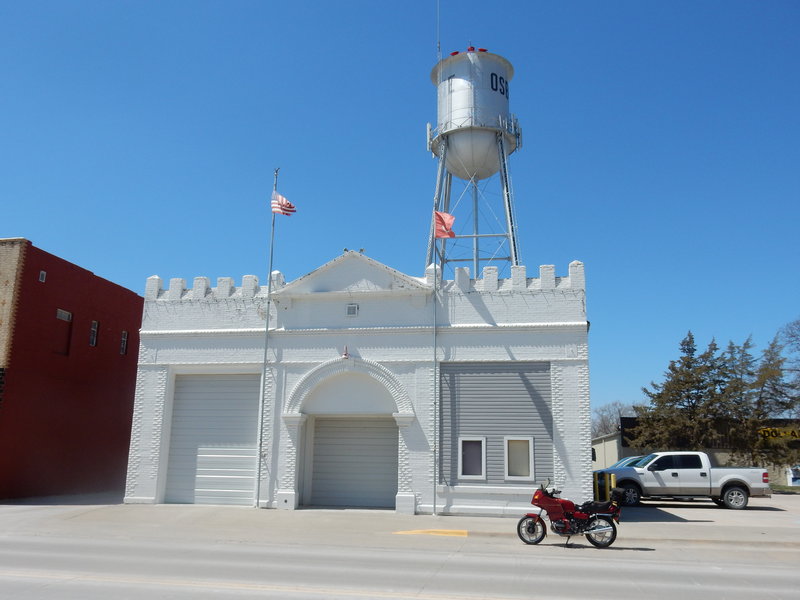 With the red light fixture above the arch, I suspect this might have been the original fire station