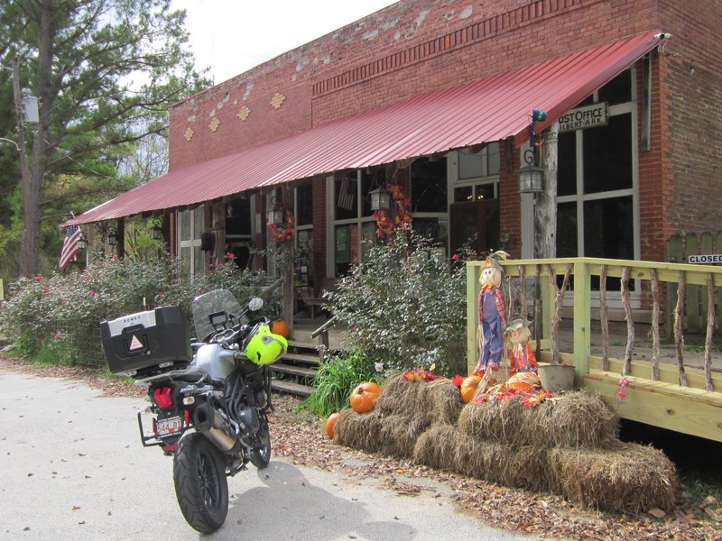 Store/post office in Gilbert--3 miles down 333.  Their old mascot dog died since last time.
