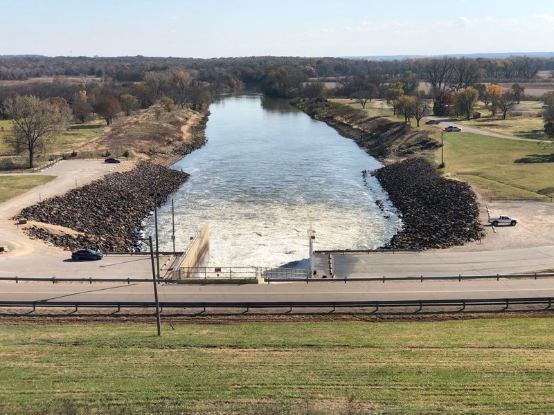 THERE'S STILL A LOT OF WATER COMING OUT INTO THE DELAWARE RIVER.