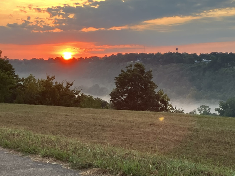 A beautiful 6:35am sunrise overlooking Cotter Arkansas this morning.