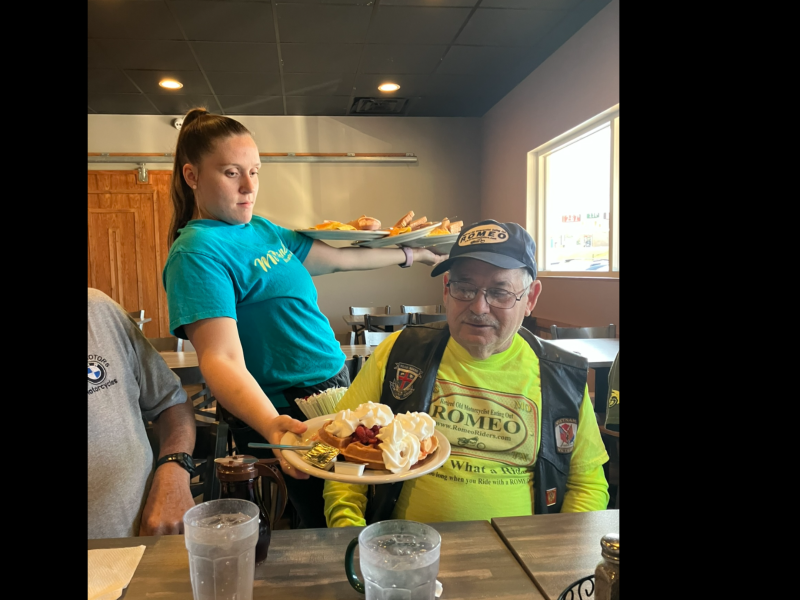 Don was like a kid in a candy store after laying eyes on those waffles.