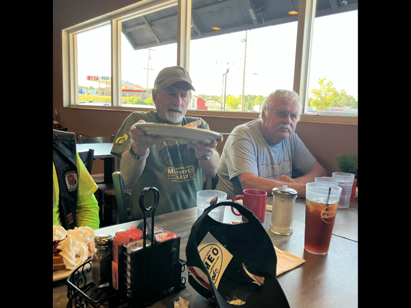 John just seemed a little unsteady today. Neil was not a happy camper because his breakfast was late. His mood just completely changed. Just teasing .. Neil is a thinker .. just always thinking.