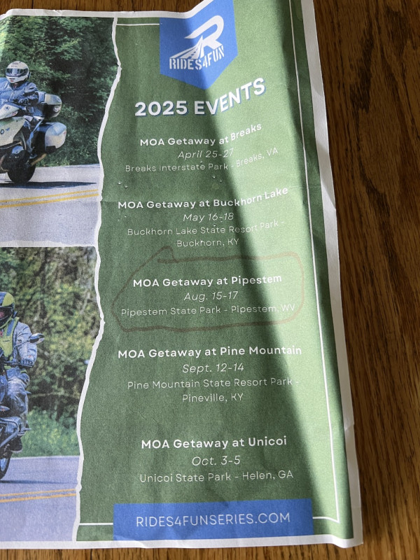 Ed has brought these BMW MOA rides to our attention.  We need to go to one of these
