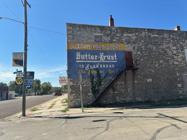 The ol' Butter Krust sign is showing a little wear but it's still hanging in there!