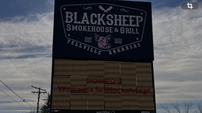 I must retire my iPhone 5 soon. Need a better camera. Black Sheep was nice enough to display our welcome greeting on their new electronic board.