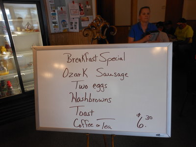 The special, getting us prepared for the Hub next month by featuring Ozark sausage.