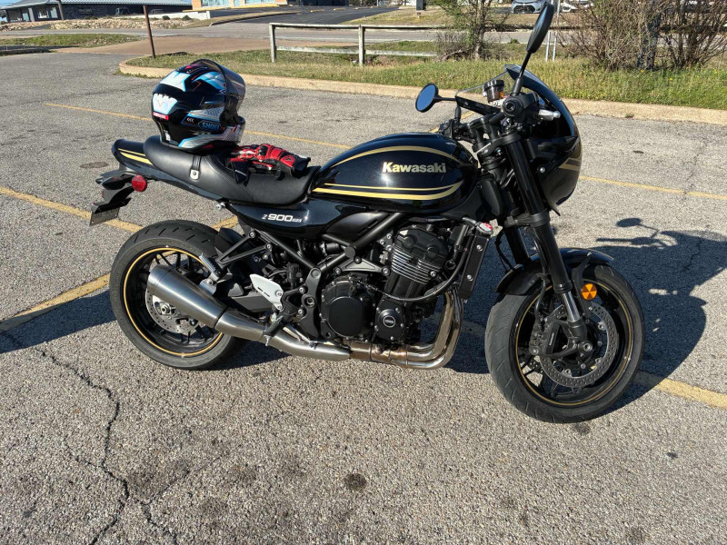 Todd Merryman’s Z900 Kawasaki. Glad Todd continues to <br />Join our rides.  Never want to make him late to work. He has to be home by 2pm so he sometimes has to skedaddle right after eating. Great having him along.