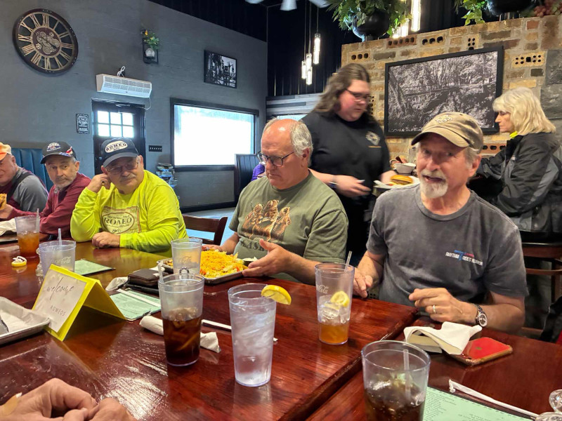 Joe .. isn’t that what you ordered !? Taco salad man. Looks really good. John is watching me so I don’t reach over for a sample. His hands are very quick .. he keeps a close watch over me to ensure I don’t make a fool of myself. I do appreciate him.