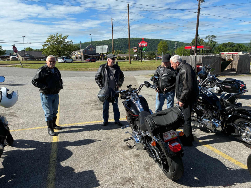 Neil, Joey, Allan and Gary. Guess everyone got the email about wearing black leather today.