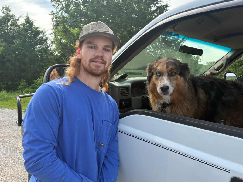 Great meeting these two today. The dog’s name is Pepper and his owner is Aiden. Aiden  was weed whipping and came over to visit. Come to find out, Aiden is good friends with our friend Kylee (Amy Winehouse) at Brenda’s Cafe. Small world. Very nice guy. Love them dogs !!!