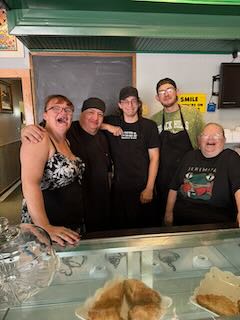 Owner AJ and her staff; all came in on their day off to serve us!