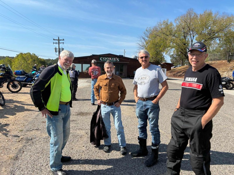 Super Dave Hardacker, Mr. Mike Rowland, Bill Harakidas and Two Stroke Mike Newlun .. Jim Eickman and Sharon Hamilton in time out in the background.