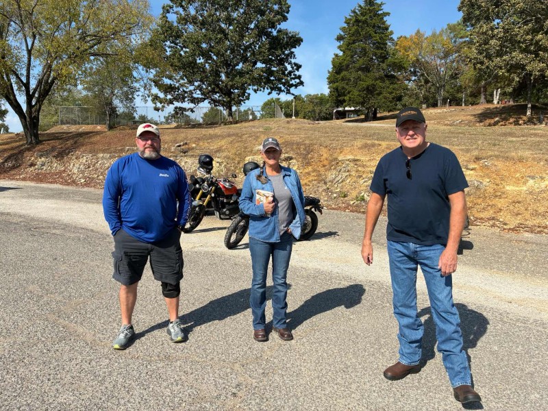 Darren, Marsha and Mike hanging out waiting for the lunch whistle.