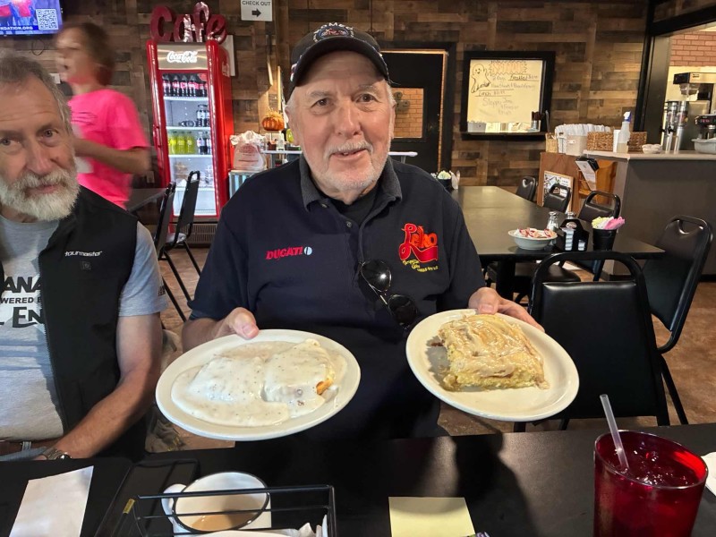 Leo’s finally decided to start attacking his blood lipid numbers by going carb free. Your next LDL reading may just be reported as “solid”. B&amp;G with a huge cinnamon roll chaser. My kind of diet !