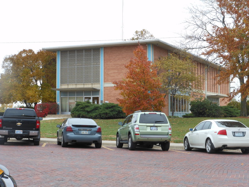 According to Allen, the original courthouse on the square was destroyed in a tornado in the 60's.  Modern buildings certainly don't have the charm of those built earlier.