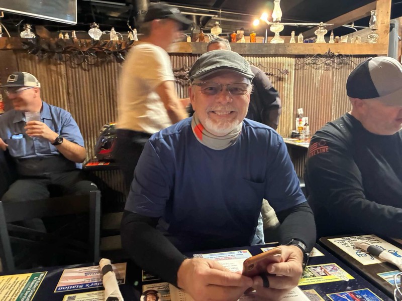 Trying to keep Glenn’s spirits up. Never smiles. Kidding of course. I want what your on brother.